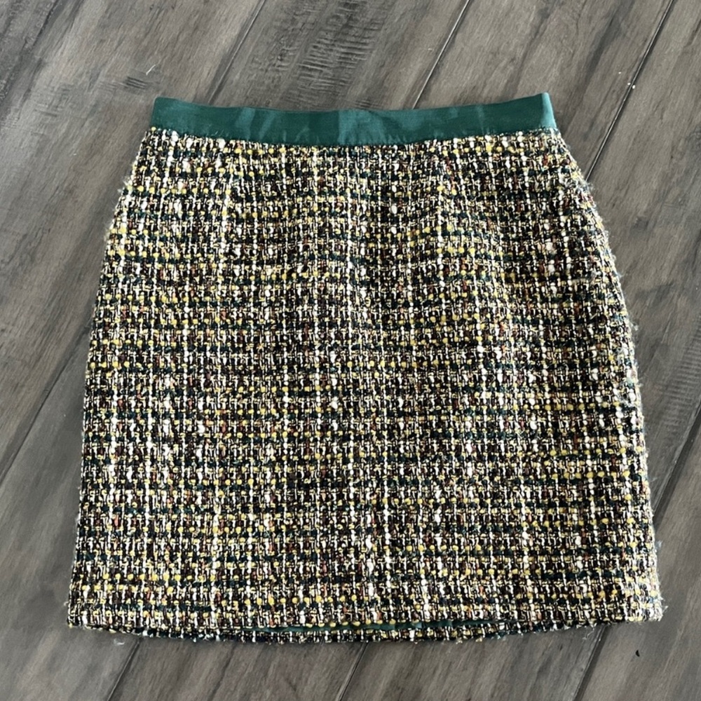 Kate Spade Green Tweed Skirt - Size 10